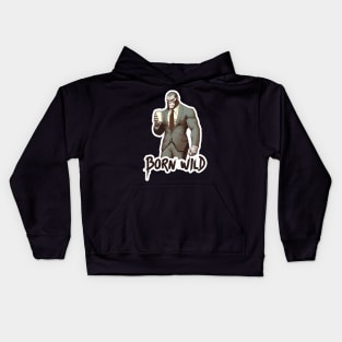 Born wild. Cool gorilla Kids Hoodie